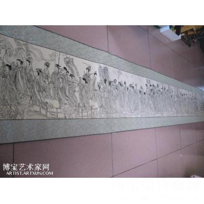 《八十七神仙图》摹本 国画神佛罗汉 毕慧作品 类别: 国画神佛罗汉